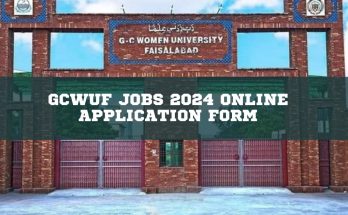 GCWUF Jobs 2024 Online Application Form